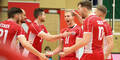 Das österreichische Volleyball-Nationalteam jubelt beim Sieg über Luxemburg