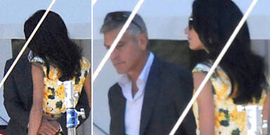 George Clooney bekommt Besuch von Amal Alamuddin