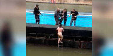 Nackte Frau aus dem Donaukanal gefischt