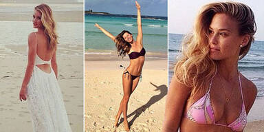 Stars zeigen ihren perfekten Beach-Look