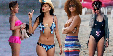 Die verrückten Beach-Outfits von Rihanna