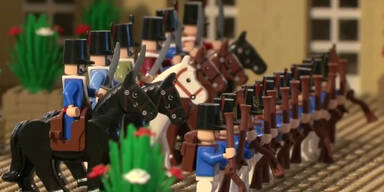Aus Lego: Schlacht von Waterloo
