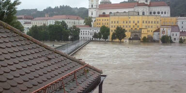 Inn-Hochwasser bei Passau