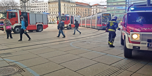Praterstern Bahnhof Lokbrand