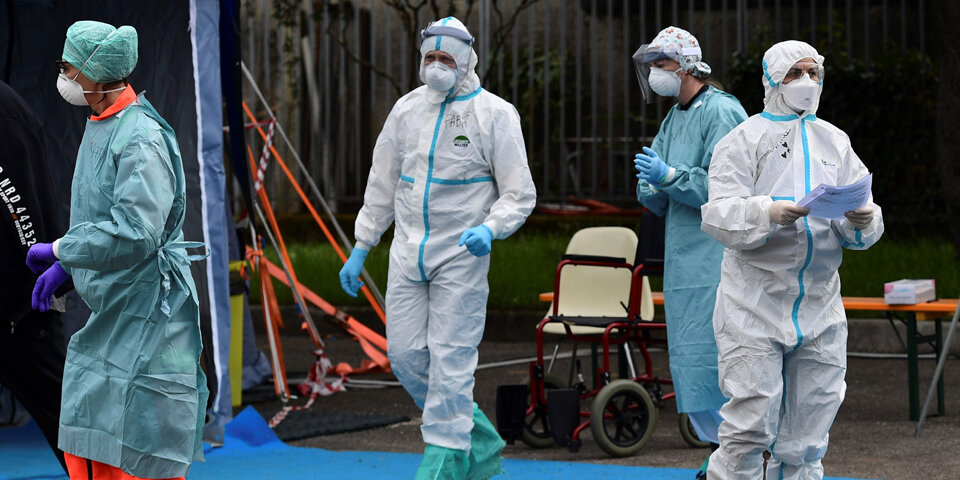 Brescia Quarantänestation Coronavirus Italien