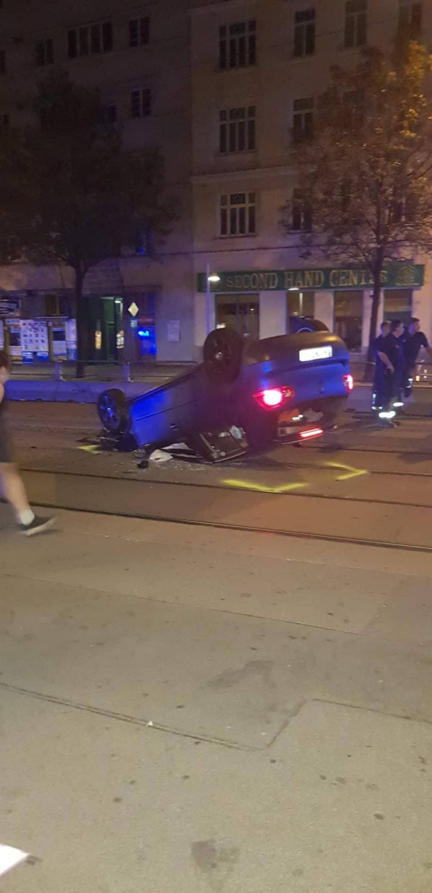 Spektakulärer Crash mitten in Wien