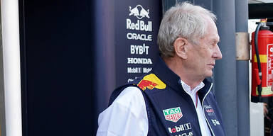 Helmut Marko und Christian Horner (r)