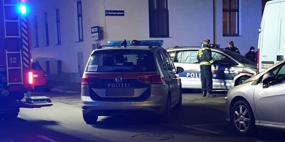 Polizeiautos Crash Darwingasse