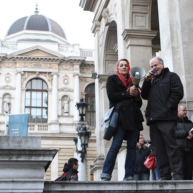 Demo auf der Wiener Ringstraße
