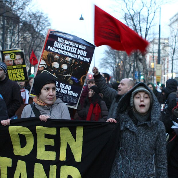 Demo auf der Wiener Ringstraße