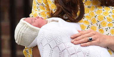 Kopie von Herzogin Kate & Prinz William zeigen ihre Tochter