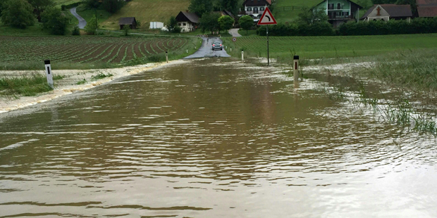 Tief Erik überflutet das Land
