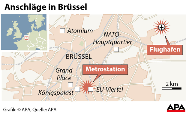 Explosionen und Terror in Brüssel - Mehr als 30 Tote