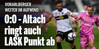 0:0 - Altach ringt auch LASK Punkt ab
