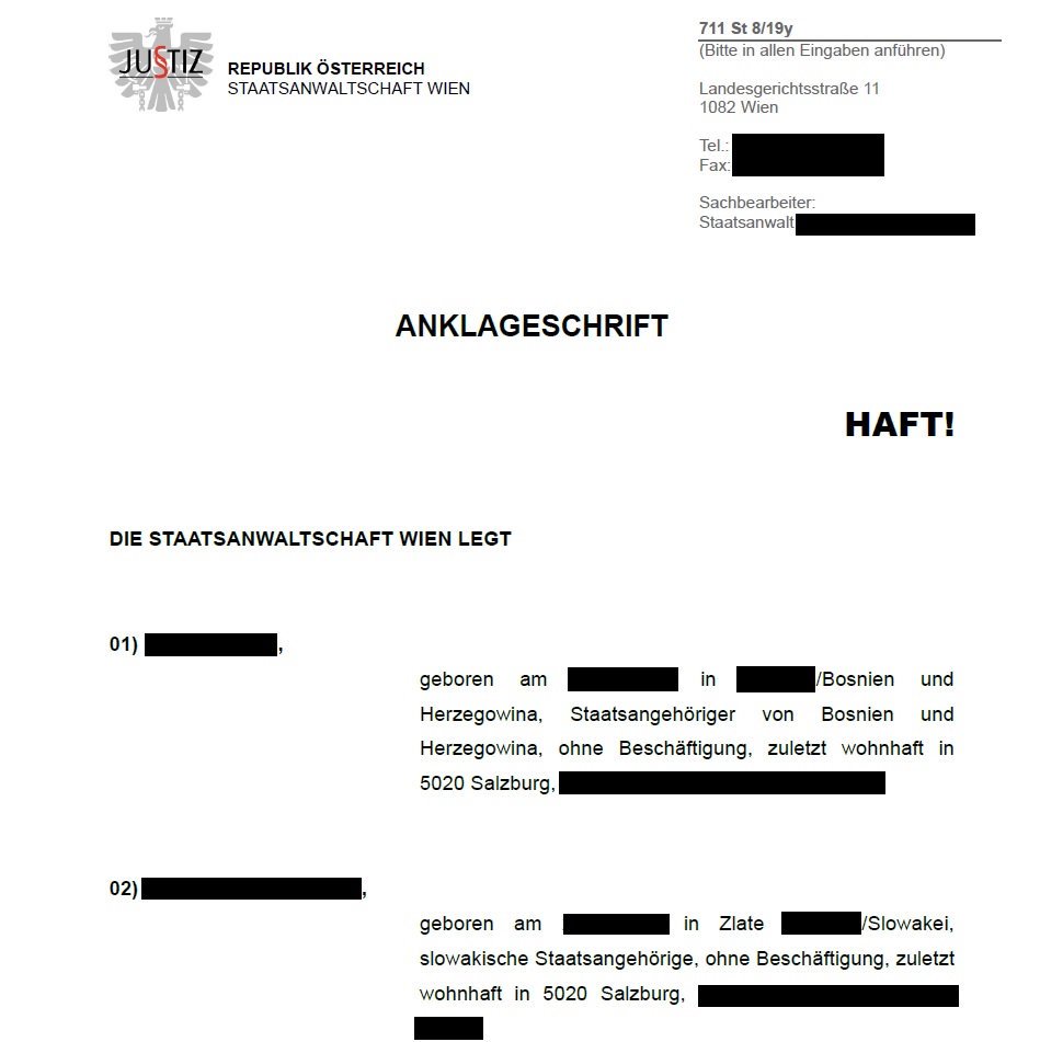 Anklageschrift Ibiza-Gate