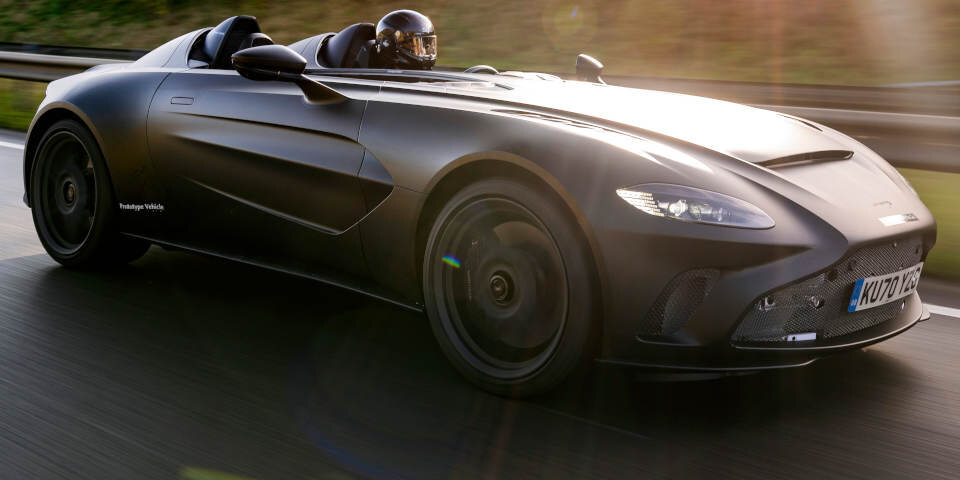 Aston Martin V12 Speedster als Prototyp unterwegs