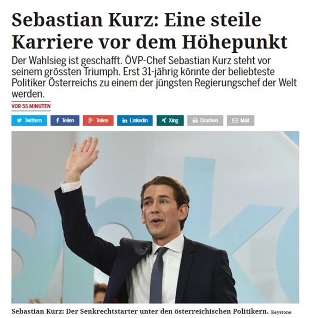 Medien machen Kurz zu Donau-Messias
