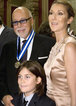 Celine Dion mit ihrem Mann Rene Angelil und dem gemeinsamen Sohn Rene-Charles
