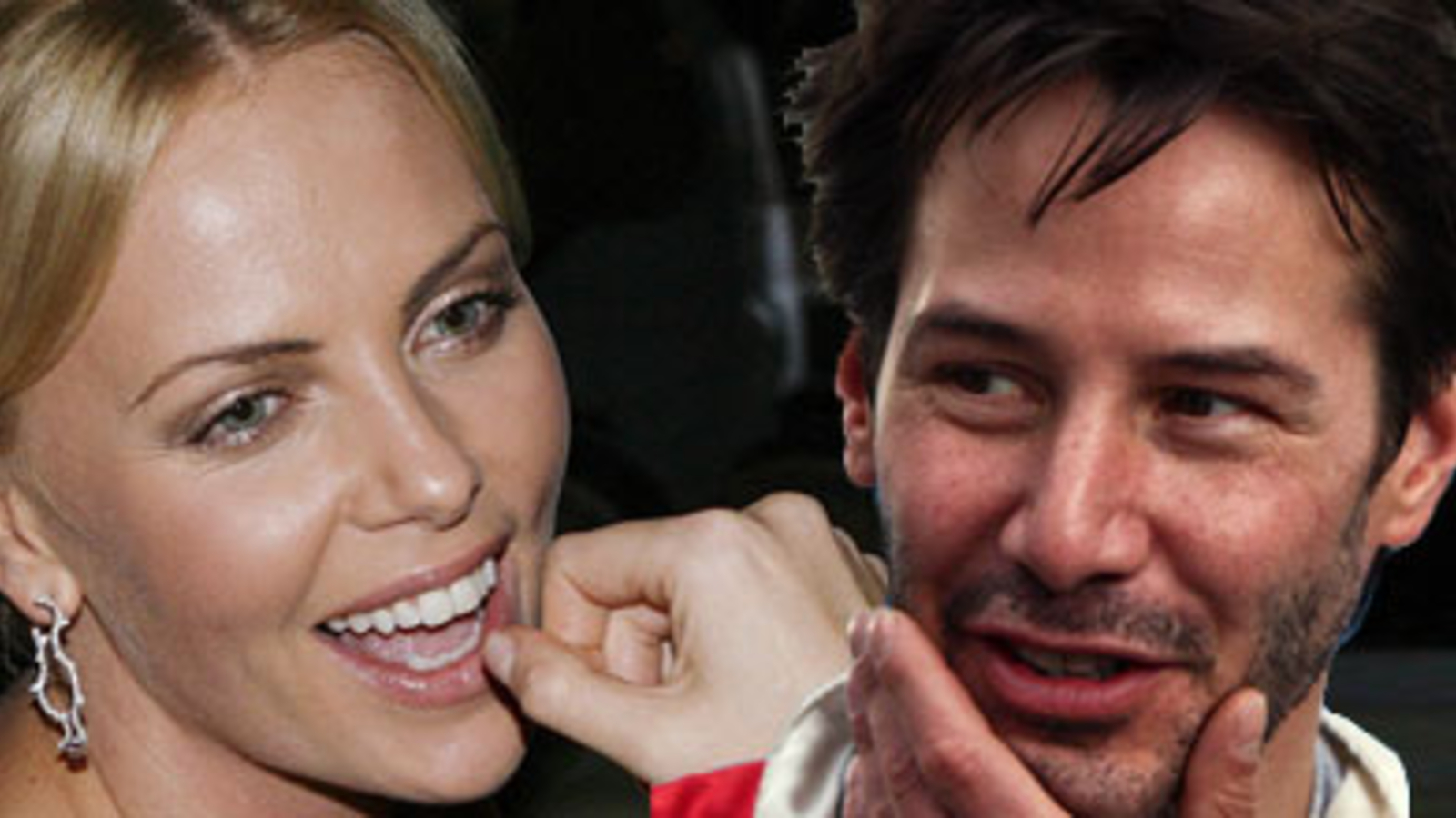 Charlize Theron Keanu Reeves Kuss Abschied Knutschen Paar Verliebt