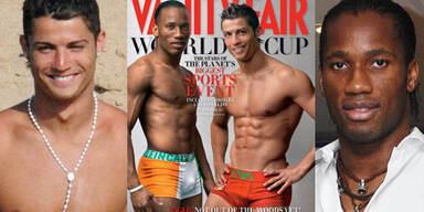 Cristiano Ronaldo & Didier Drogba zeigen in Vanity Fair ihre Unterhosen