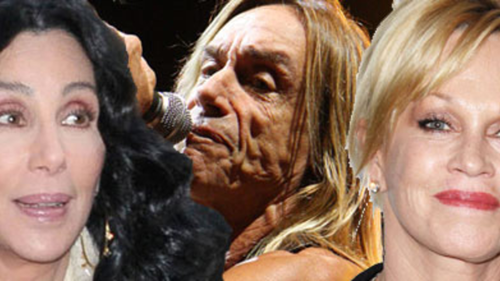 Hässlichste Menschen der Welt Cher Iggy Pop Melanie Griffith Gesichter