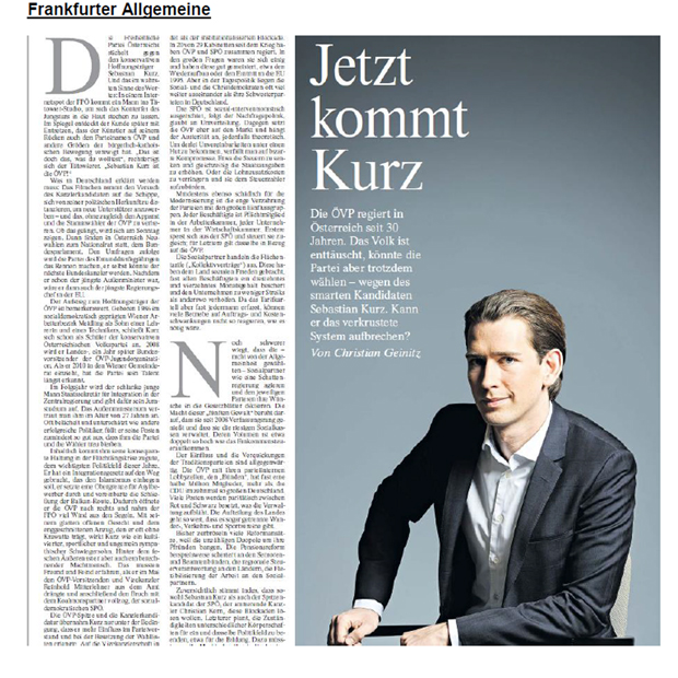Medien machen Kurz zu Donau-Messias