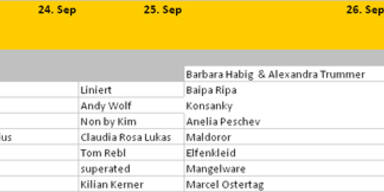 Fashionweek-Timetable