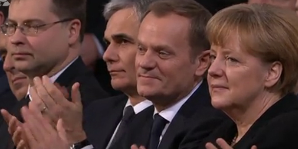 Faymann feiert den Nobelpreis