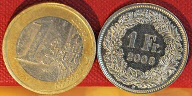 Euromünze Frankenmünze Euro Franken EUR CHF SFR