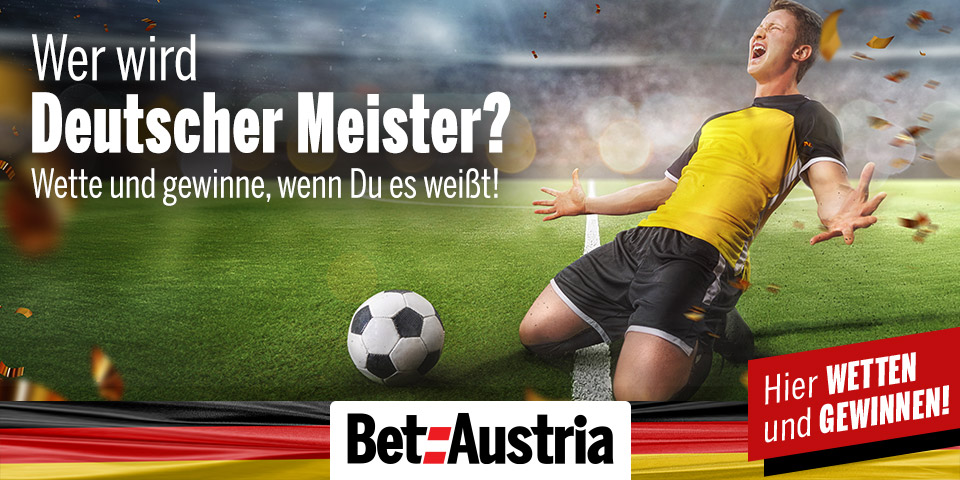 Fussballer Torjubel - Wer wird Deutscher Meister