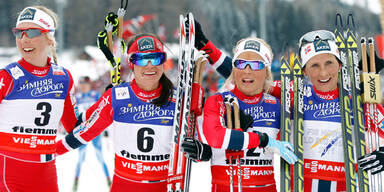 Langlauf: Staffel-Gold für Norwegerinnen