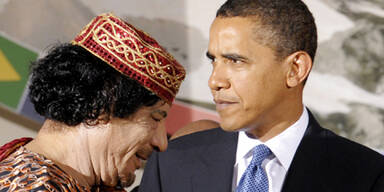 Obama und Gaddafi