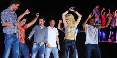Barca-Stars auf Shakiras Bühne