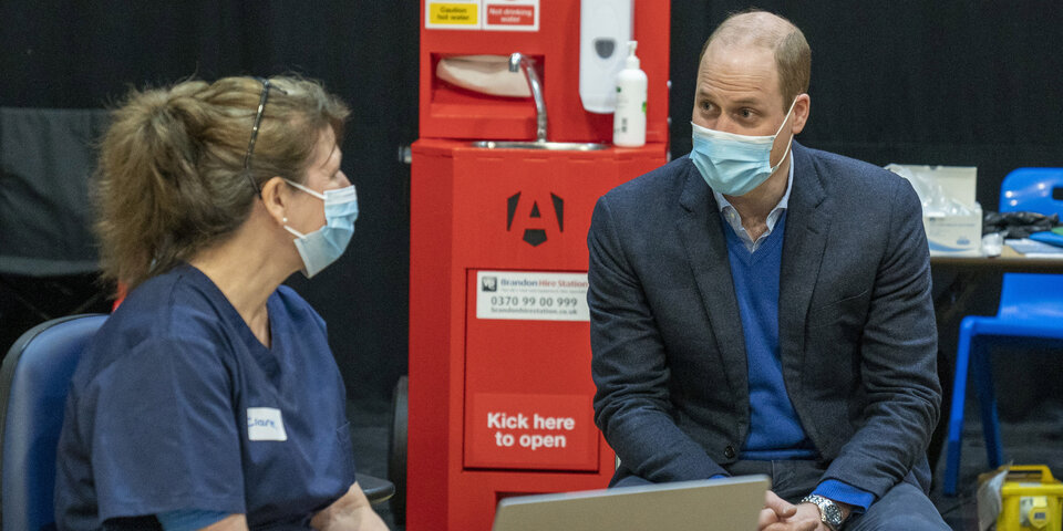 Prinz William vor der Corona-Impfung
