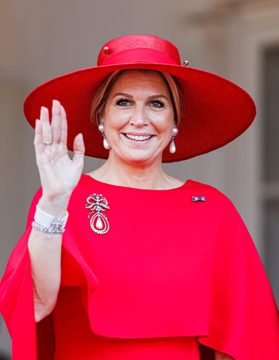 Königin Máxima strahlte mit ihrem Look um die Wette.