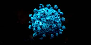 blaue Coronavirus Zelle
