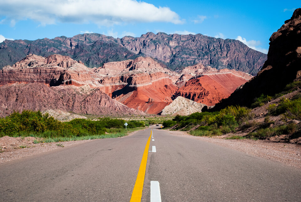 Quebrada de las Conchas. Die Route gilt als eine der schönsten Strecken Argentiniens.