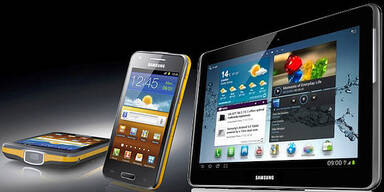 Samsung Beamer-Handy und Galaxy Tab 2 10.1