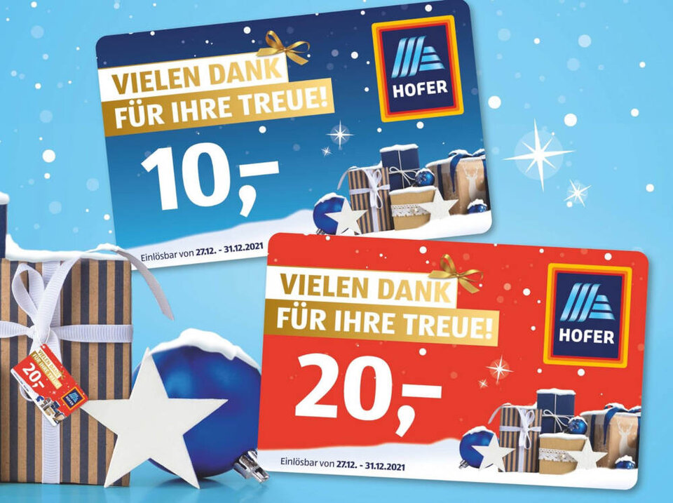 So bekommt man bei Hofer jetzt 20 Euro geschenkt