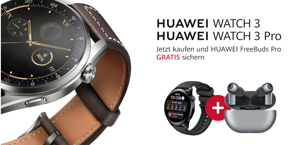 Huawei greift mit Watch 3-Serie und FreeBuds 4 an