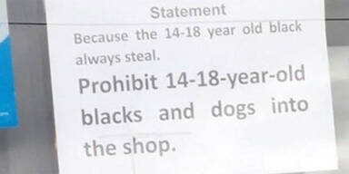 Hunde und Schwarze verboten