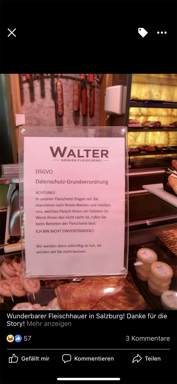 Netz lacht über diesen Datenschutz-Verordnungs-Scherz