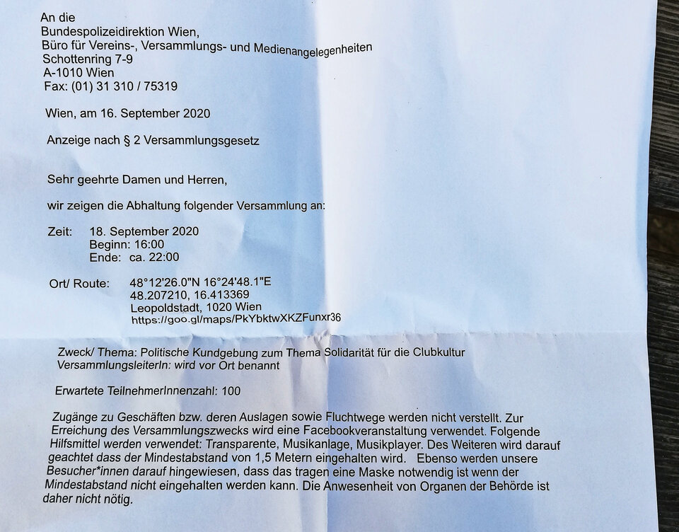 Demo als Corona-Party im Prater