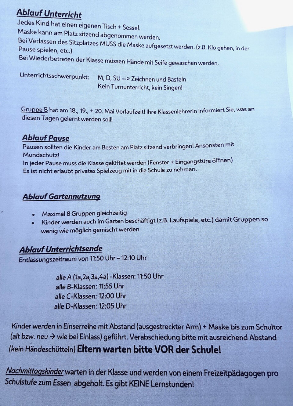 So viele Regeln für die Schulkinder - kann das klappen?