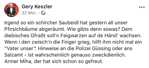 Keszler Wut-Posting