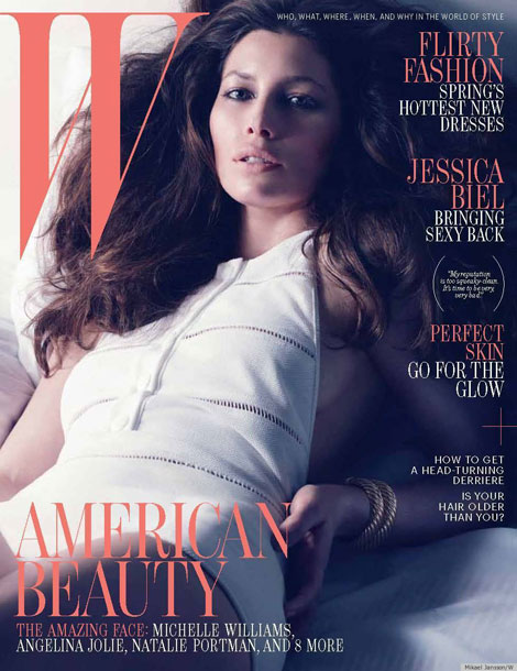 Jessica Biel sexy im Badeanzug für W-Magazine
