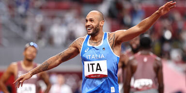Italienischer Sprinter Marcell Jacobs jubelt über Gold bei Olympia 2020