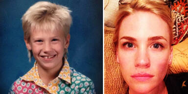 January Jones trug als Mädchen einen Vokuhila