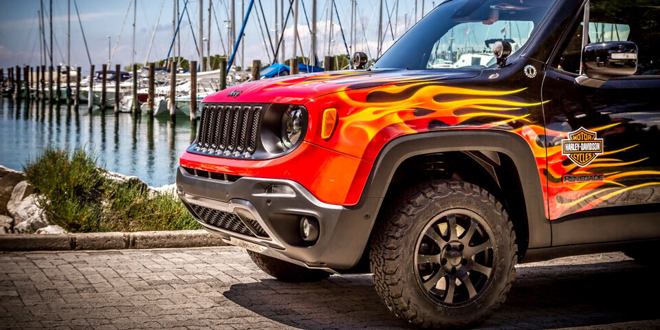 Jeep Renegade im Harley-Look