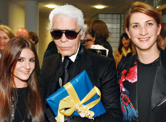 Karl Lagerfeld, Maleen und MADONNA-Redakteurin Alexandra Stroh